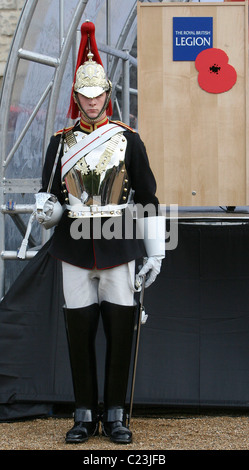 Guardia appello di papavero 2009 - Lancio Stampa tenutasi presso la sfilata delle Guardie a Cavallo di Londra - Inghilterra - 22.10.09 Foto Stock