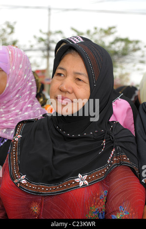 La nonna della sposa , nozze islamica , comunità musulmana , bangkok, Thailandia Foto Stock