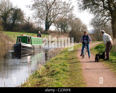 Il Grand Canal Occidentali, Tiverton Devon, Regno Unito Foto Stock