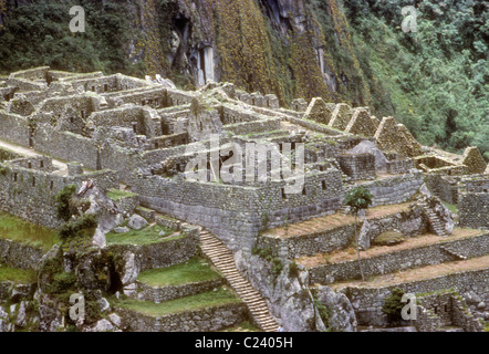 Macchu Picchu antiche rovine, Perù. Foto Stock