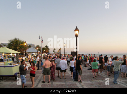 Mallory Square a nord-est di Duval San a Key West, Florida. Foto Stock