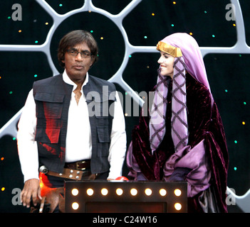 Al Roker come Han Solo e Natalie Morales come Regina Amidala NBC's "Mostra Oggi' ancore vestito come il cast di 'Star Wars' su Foto Stock