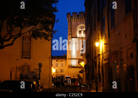 Villeneuve les Avignon con Philippe le Bel Tower, Vaucluse Provence, Francia. Foto Stock