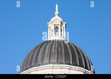 Rame tetto a cupola, porto di Liverpool edificio al Pier Head, Liverpool Foto Stock