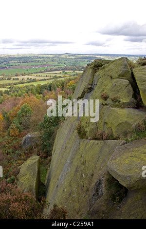 Caley Balze di Chevin Forest Park Foto Stock