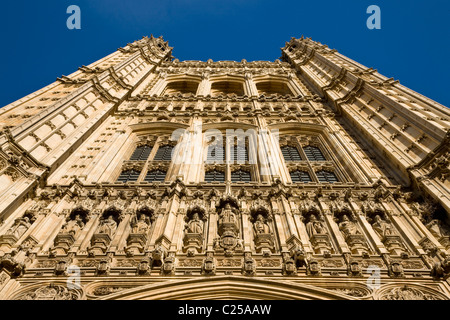 Ingresso di St Stephens Hall nella Casa del Parlamento Foto Stock