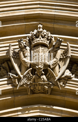 Ingresso di St Stephens Hall nella Casa del Parlamento Foto Stock