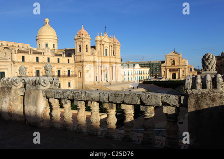 San Nicolo Cattedrale in Piazza del Municipio, Noto, Sicilia, Italia Foto Stock