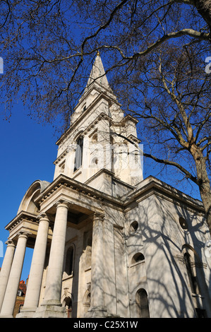 La Chiesa di Cristo, Spitalfields, nel cuore di East End di Londra, Gran Bretagna Foto Stock