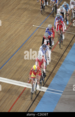 Uomini Omnium Gara a punti UCI via del Campionato del Mondo di Ciclismo Apeldoorn 25 Marzo 2011 Foto Stock