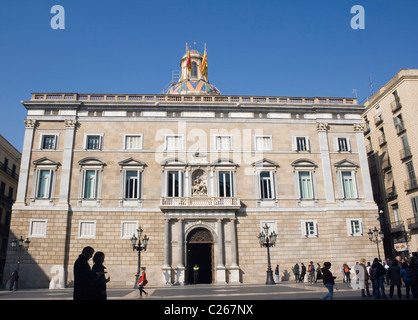Palazzo Generalitat, Sant Jaume Square, Barcelona, Spagna. Foto Stock