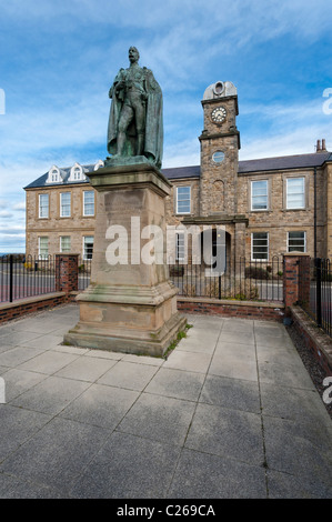 Statua del Visconte Castlereagh a Seaham Contea di Durham Foto Stock