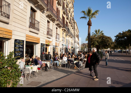 Il porto di Barcellona, Barcellona, Spagna Foto Stock