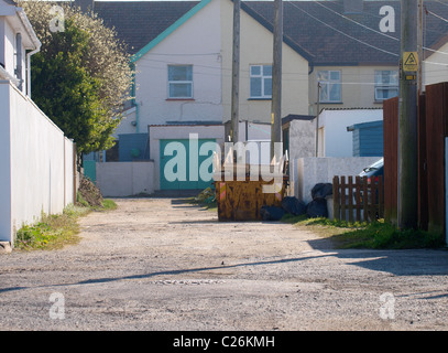 Saltare in una strada sul retro, Cornwall, Regno Unito Foto Stock