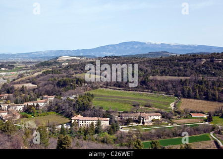 Mont Ventoux da Venasque (Vaucluse,Francia) Foto Stock