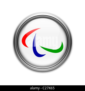 Ipc paralimpico internazionale bandiera kommittee logo di Symbol Foto Stock