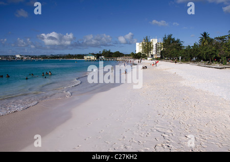 Spiaggia di ciottoli, Needham punto, Barbados Foto Stock