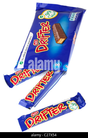 Confezione multipla di otto Nestle Drifter ricoperta di cioccolato barre biscotto Foto Stock