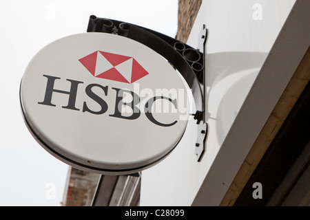 Segno per la banca HSBC. Foto Stock