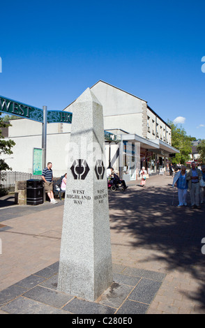 Inizio della West Highland Way accedi MILNGAVIE Foto Stock