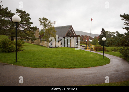 Esterno di Alexander Graham Bell Museum e il National Historic Site, Baddeck, Cape Breton, Nova Scotia, Canada Foto Stock