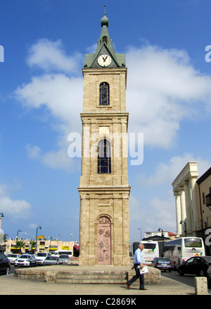 La vecchia torre dell orologio in Jaffa orologio Square, Jaffa, Israele Foto Stock