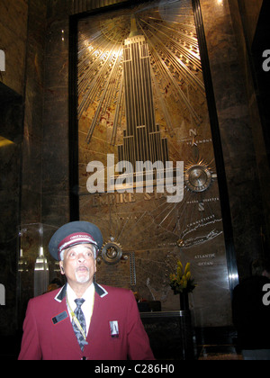 Empire State Building, ingresso o foyer dell'Empire State Building, New York City, Stati Uniti d'America Foto Stock