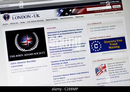 Ambasciata americana a Londra sito web Foto Stock