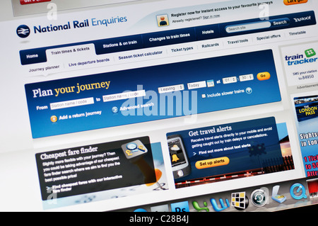 Ferrovia nazionale indagini sito - fonte ufficiale per il Regno Unito per gli orari dei treni Foto Stock