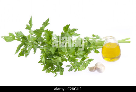 Prezzemolo, olio d'oliva, aglio Foto Stock