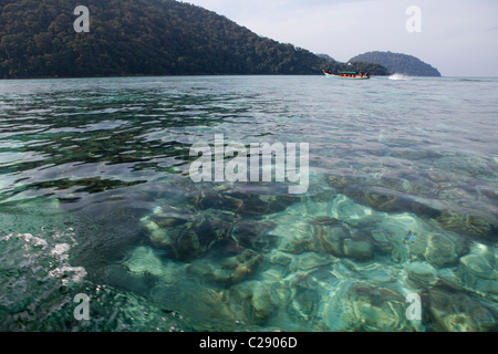 Vista di Mu Ko Surin island, Ko Surin, Khuraburi Phangnga Thailandia Foto Stock