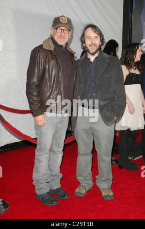 Steven Spielberg e Peter Jackson Premiere di 'l'Incantevole ossa' a Grauman's Chinese Theatre di Los Angeles, California - Foto Stock