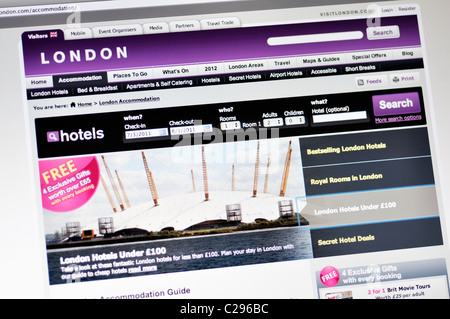 Sito web di Visitlondon - Informazioni di viaggio su Londra Foto Stock