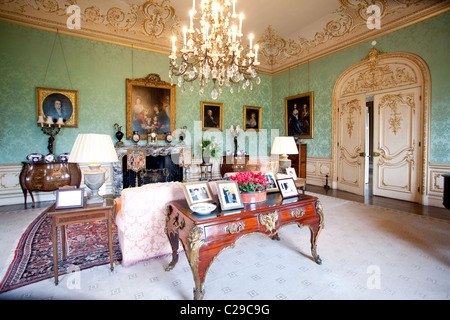 La Stanza di Disegno, Highclere Castle, casa di Lord e Lady Carnarvon, Newbury, Berkshire, Inghilterra, Regno Unito. Foto:Jeff Gilbert Foto Stock