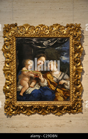 La Madonna con Bambino e San Martina di Pietro da Cortona Foto Stock