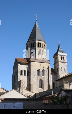 Torri di Abbazia di Cluny Borgogna Francia Foto Stock