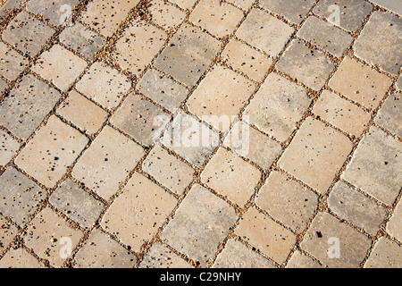 Pavimentazione in pietra texture closeup Foto Stock