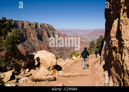 South Kaibab Trail, il Parco Nazionale del Grand Canyon, Arizona, Stati Uniti. Foto Stock