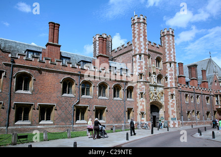 Università di Cambridge, St. John's College Street view Foto Stock