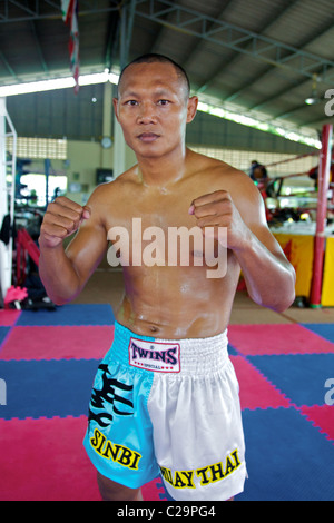 Saenchai Sor Kingstar campione del mondo di Muay Thai, kick boxer, Phuket, Tailandia Foto Stock