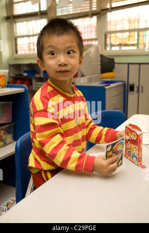 La scuola materna di aula sul Lower East Side di Manhattan, New York. Foto Stock