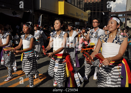 Il Tenjin Matsuri festival di Osaka in Giappone. Foto Stock