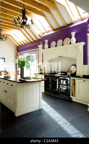 Cucina interno progettato e montato da Robinson & Cornish Foto Stock