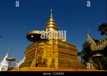 Pagoda di Wat Phra That Doi Jom Thong, Chom Thong distretto, Chiang Mai Provincia, Thailandia Foto Stock