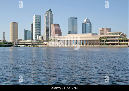 Skyline Hillsborough Bay 2008, Tampa Florida Foto Stock