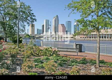 Skyline Hillsborough Bay 2008, Tampa Florida Foto Stock