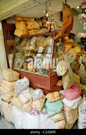 La medicina tradizionale cinese si spegne, Chinatown, Bangkok Foto Stock