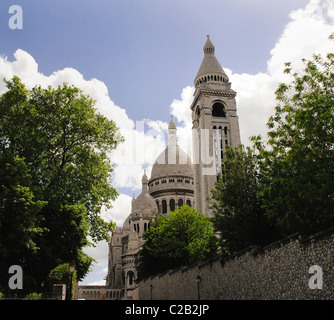 Il Sacre Coeur, Montmartre, Parigi, Francia Foto Stock