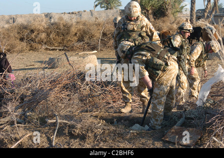 Armi multato in Iraq dal welsh guards Battle group, alcuni weer nella palude terre sul confine con l'Iran Foto Stock