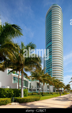 Miami Beach Marina condos Foto Stock